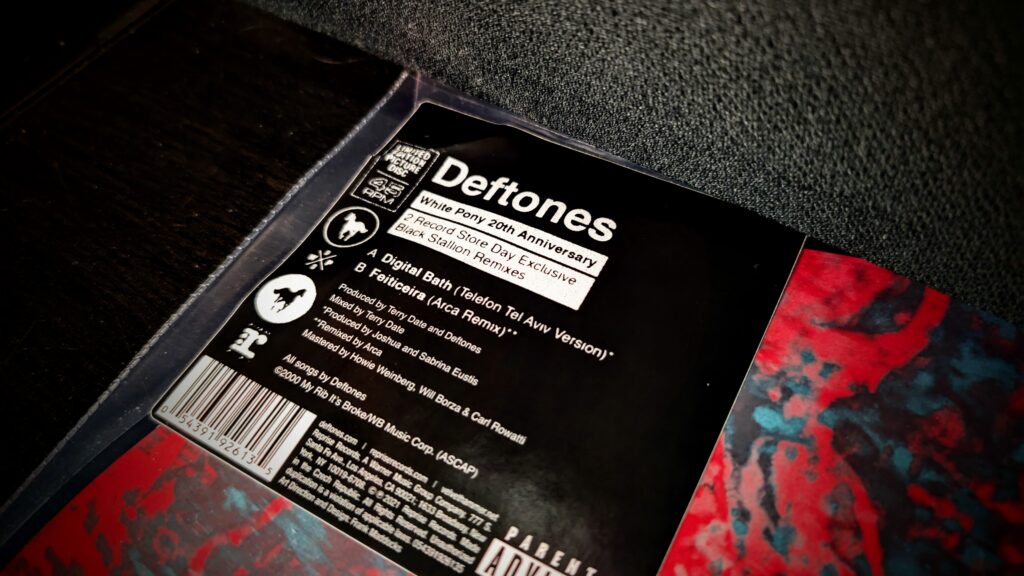 Telefon Tel Aviv remix of Deftones Digital Bath Record Store Day label, shown close-up